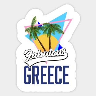 Fabulous Greece retro logo Sticker